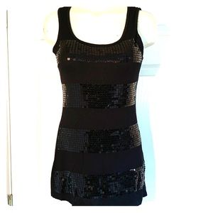 Black on Black Sequin Tank